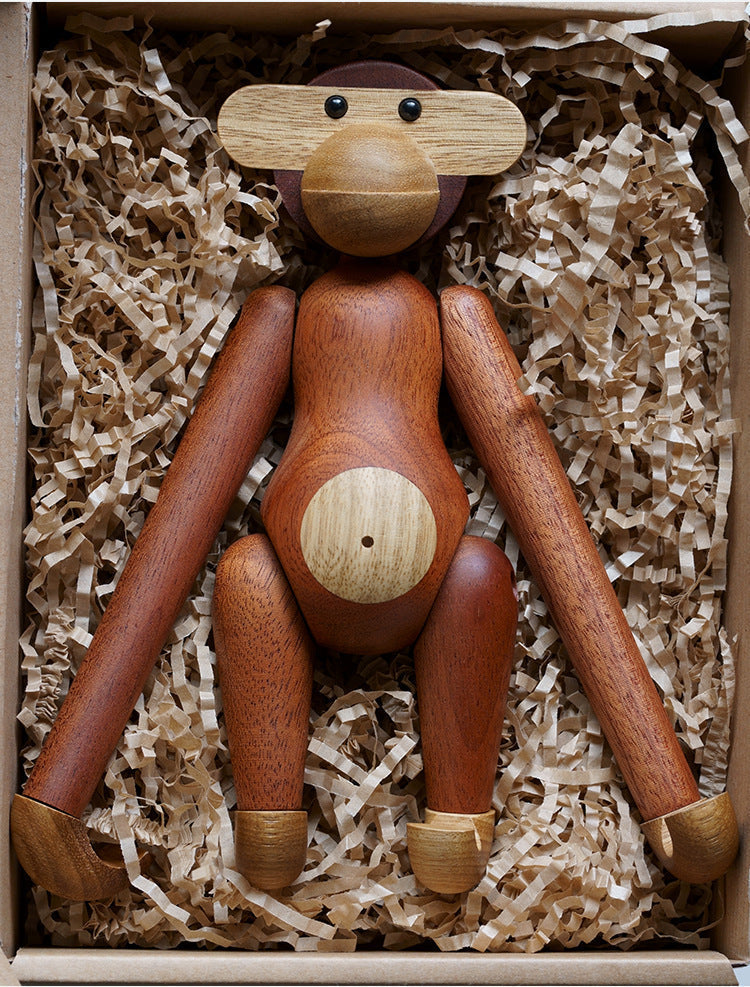 Cheeky Monkey Massief Houten Ornament