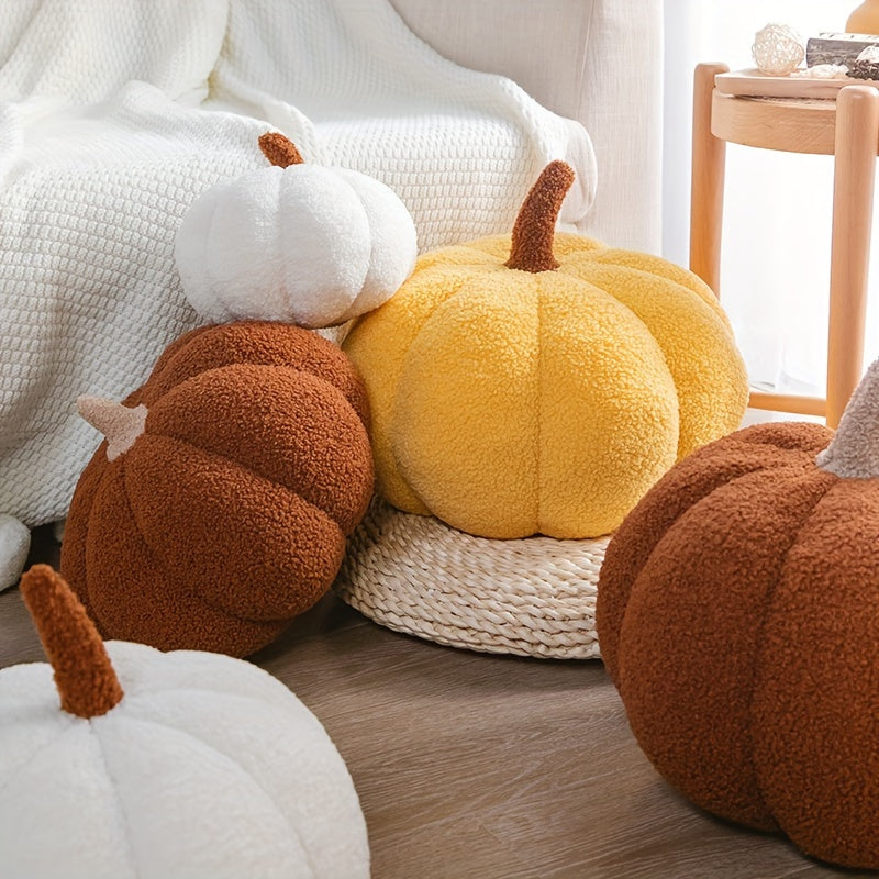 Decorative Cushion Warm Pumpkin Made of Soft Plush
