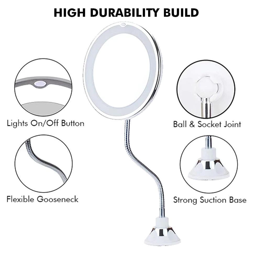 10x Zoom LED Make-up Spiegel
