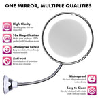 10x Zoom LED Make-up Spiegel