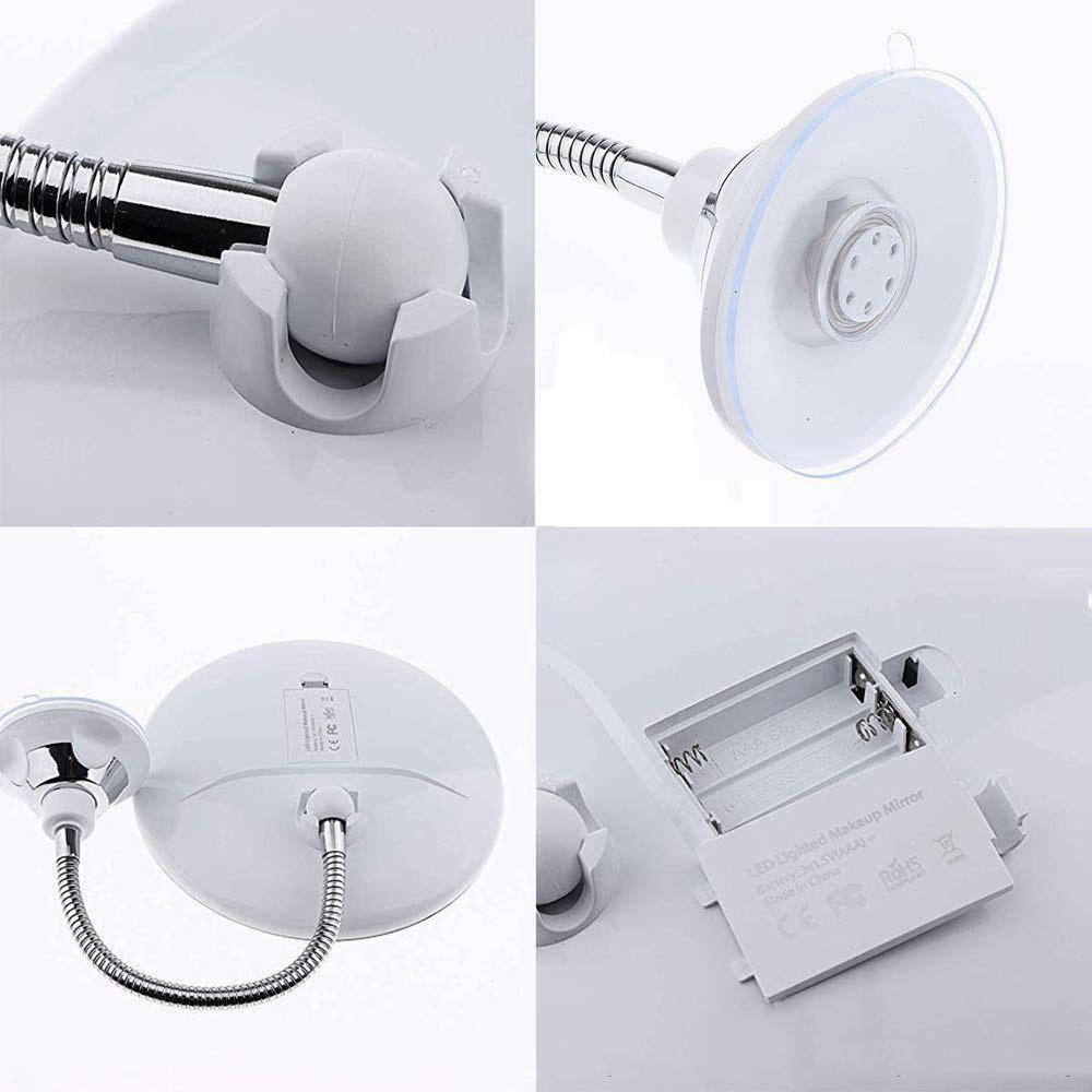 10x Zoom LED Make-up Spiegel
