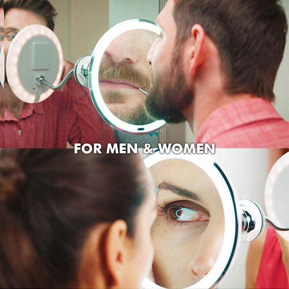 10x Zoom LED Make-up Spiegel