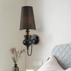 Tapered Wandlamp Verlichting Hedendaags Stof Wit/Zwart/Zilver LED Wandlamp, 6"/8"/10" Dia