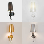 Tapered Wandlamp Verlichting Hedendaags Stof Wit/Zwart/Zilver LED Wandlamp, 6"/8"/10" Dia