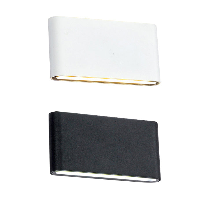 Zwart/Wit Rechthoekige Wand Washlight Moderne Stijlvolle Warm/Wit Licht LED Aluminium Wandlamp voor Gang, 4,5"/7" B