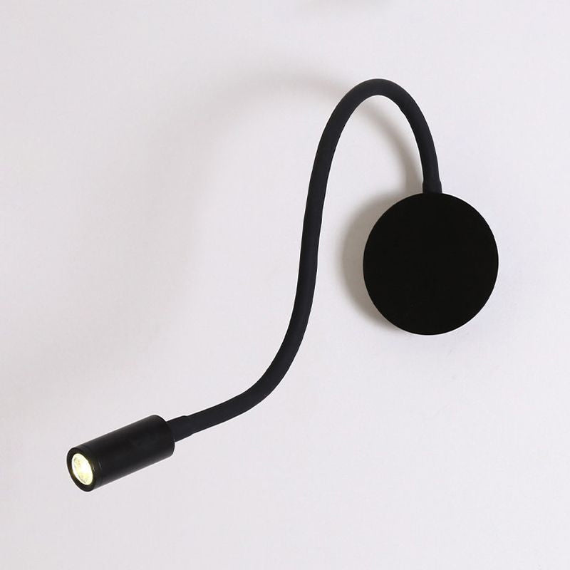 Verstelbare Cilinder Lezen Wandlamp Hedendaagse Silicoon en Metaal LED Zwart/Wit Wandlamp