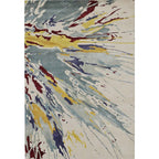 Kameel Multicolor Modern Tapijt Polyester Aquarelpatroon Tapijt Wasbaar Antislip Achtermat Tapijt voor Woonkamer