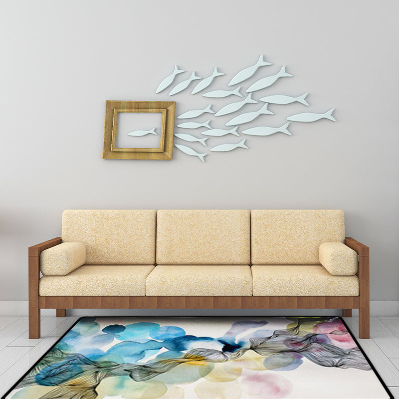 Nieuwe noviteit draaivlak patroon tapijt grijs multicolor polyester tapijt machinewasbaar antislip tapijt voor de slaapkamer