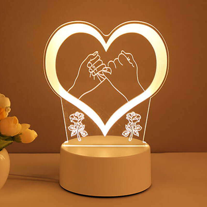 3D Lamp Acryl USB LED Nachtlamp Neon Sign Lamp Kerst Huisdecoraties Voor Kamer Decoratie Valentijnsdag Cadeaus