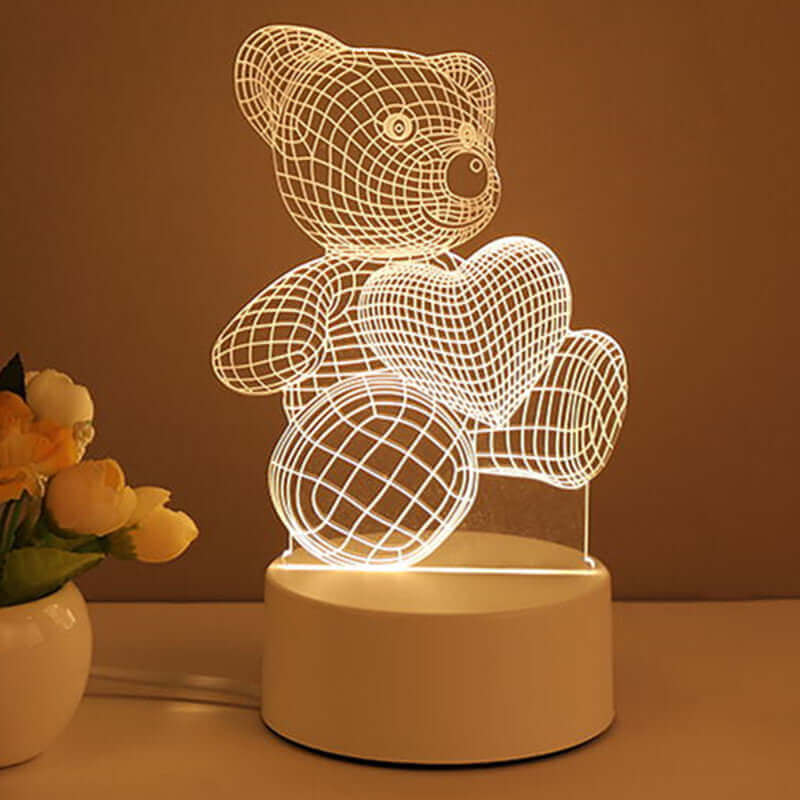 3D Lamp Acryl USB LED Nachtlamp Neon Sign Lamp Kerst Huisdecoraties Voor Kamer Decoratie Valentijnsdag Cadeaus