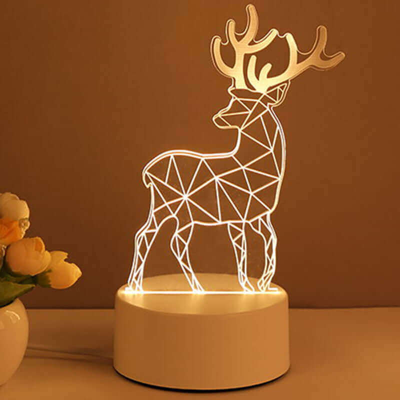3D Lamp Acryl USB LED Nachtlamp Neon Sign Lamp Kerst Huisdecoraties Voor Kamer Decoratie Valentijnsdag Cadeaus