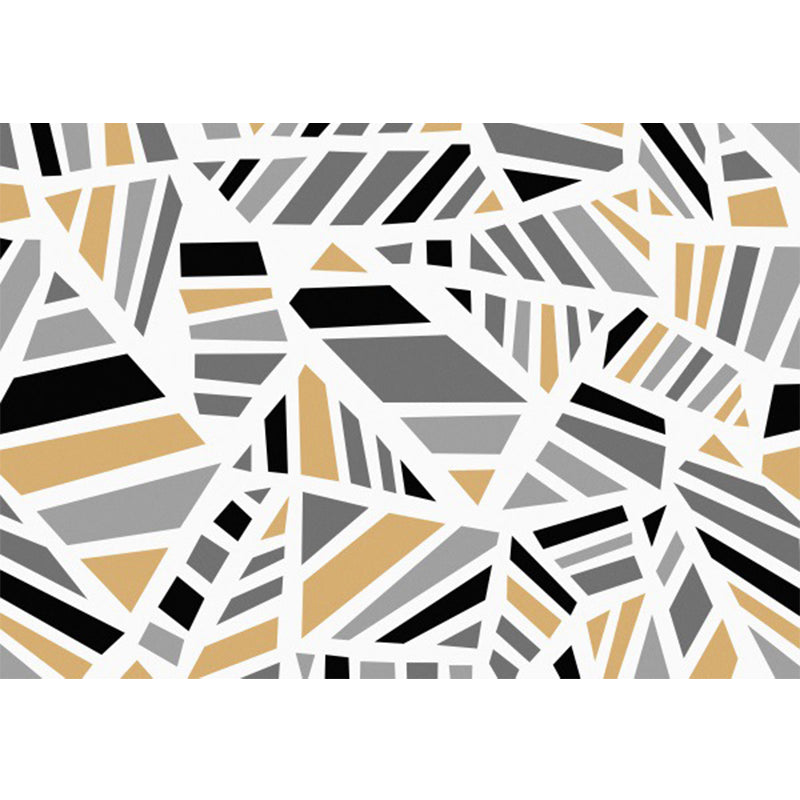 Minimalistische moderne tapijt in grijs geometrisch onregelmatige vorm patroon tapijt polyester antislip rug voor woningdecoratie