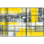 Zwart en Geel Slaapkamer Tapijt Modern Abstract Schilderij Patroon Gebied Tapijt Polyester Wasbaar Tapijt