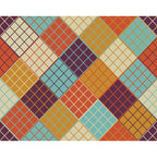 Scandinavisch Modern Vloerkleed Kleurrijk Geruit Patroon Vloerkleed Polyester Antislip Vloerkleed voor Woondecoratie