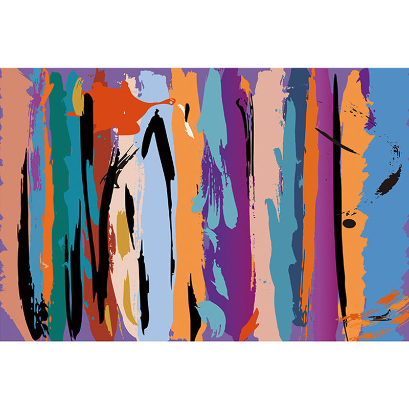 Paarse Slaapkamer Tapijt Moderne Abstracte Schilderij Patroon Gebied Tapijt Polyester Antislip Vlekbestendig Tapijt