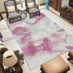 Roze en Grijze Slaapkamer Tapijt Moderne Abstracte Galaxy Patroon Tapijt Polyester Huisdier Vriendelijk Tapijt
