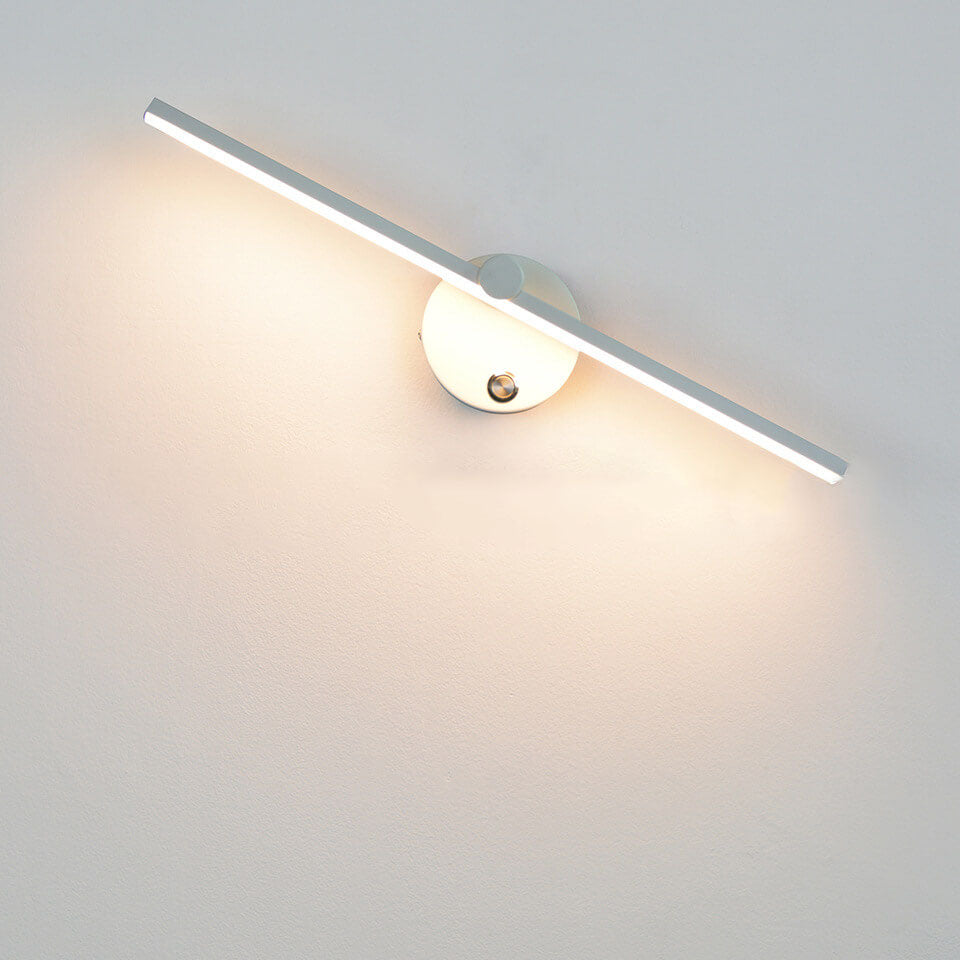 Nordic Minimalist Aluminium Lange Bar Schakelaar LED Spiegel Wandlamp | Troscana