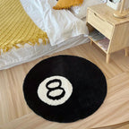 8 Ball Biljart Ronde Vloermat – Antislip Tapijt voor Woonkamer, Badkamer & Decoratie | Verkrijgbaar in Maten