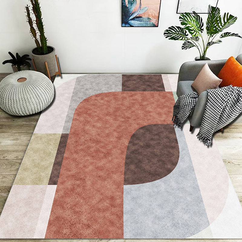 Stijlvolle color block geometrische patroon tapijt polyester modernistische tapijt huisdiervriendelijk antislip ondergrond tapijt voor de woonkamer