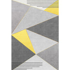 Nieuwe geometrische patroon vloerkleed geel en grijs modern vloerkleed polyester wasbaar huisdier-vriendelijk anti-slip vloerkleed voor de woonkamer