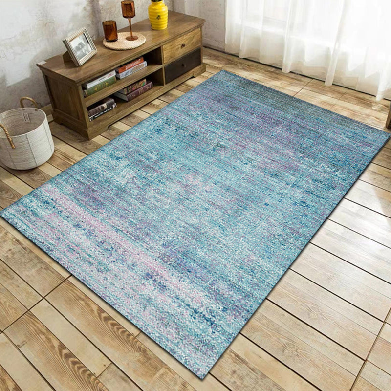 Eenvoudig abstract tapijt Blauw Modern tapijt Polyester Wasbaar Huisdierendvriendelijk Antislip tapijt voor de woonkamer