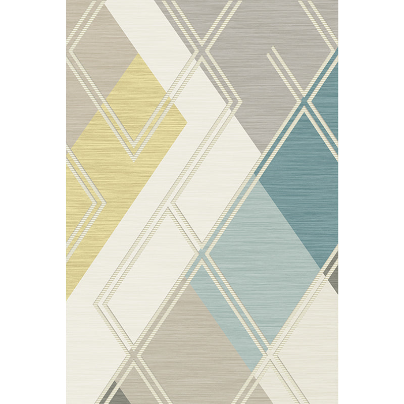 Minimalistische kleurdoos geometrisch patroon tapijt beige polyester tapijt wasbaar huisdiervriendelijk antislip tapijt voor woonkamer