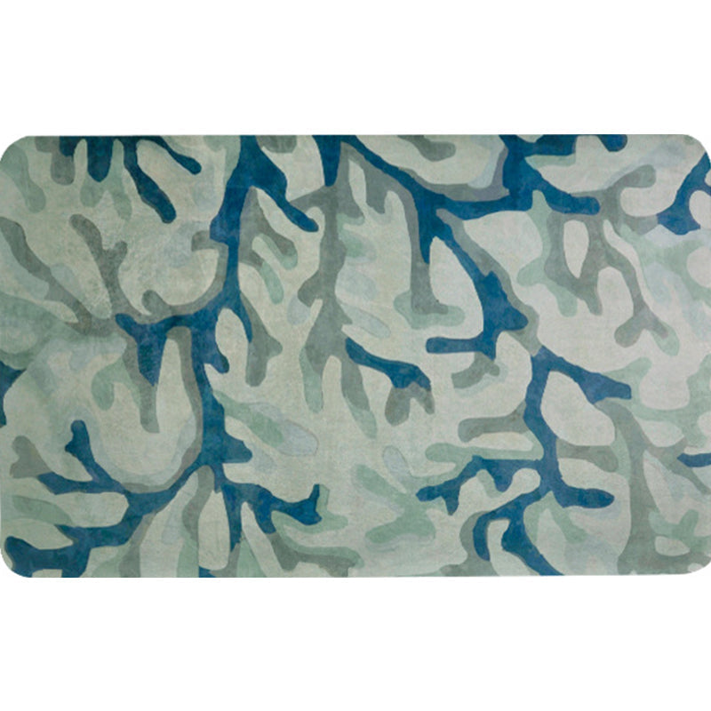 Blauw Modernisme Tapijt Polyester Takpatroon Tapijt Huisdiervriendelijk Machinewasbaar Antislip Ondergrond Tapijt voor Decoratie
