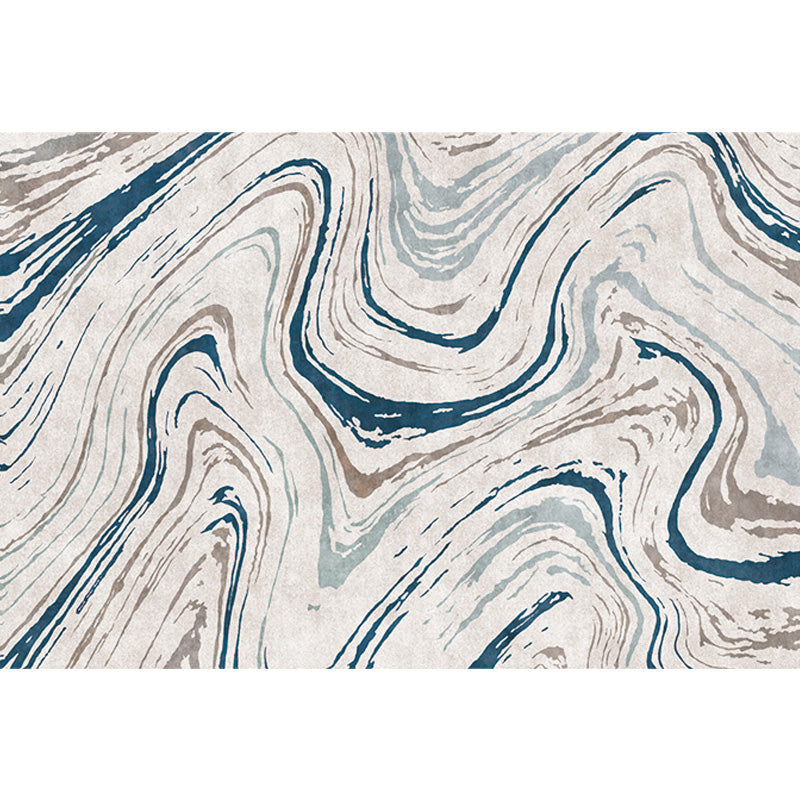 Stijlvol Modernisme Tapijt Multicolor Aquarel en Werveling Gestreept Patroon Tapijt Huisdier Vriendelijk Antislip Wasbaar Tapijt voor Decoratie