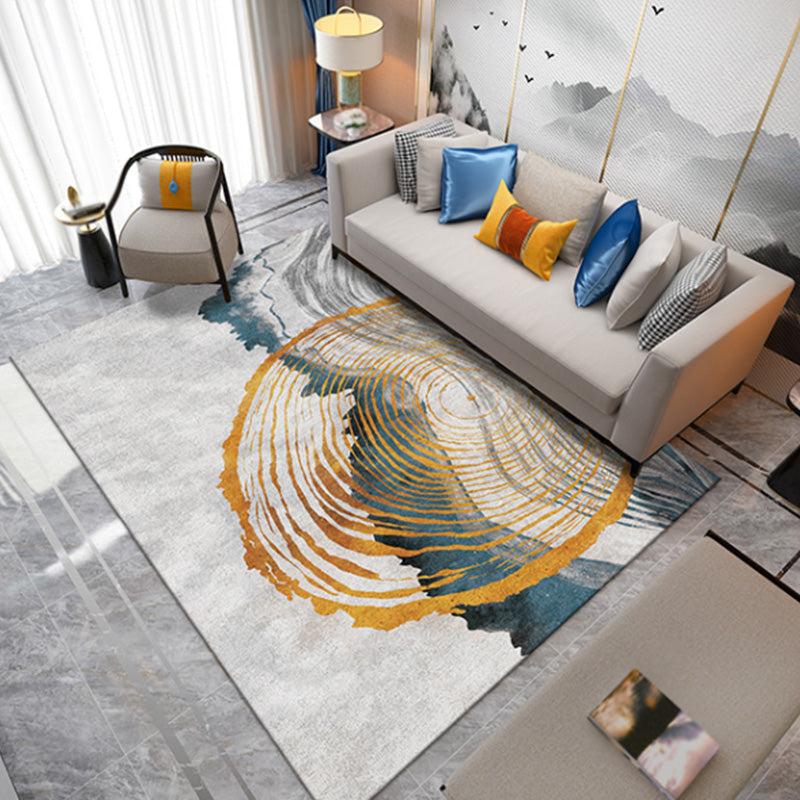 Stijlvol Modernisme Tapijt Multicolor Aquarel en Werveling Gestreept Patroon Tapijt Huisdier Vriendelijk Antislip Wasbaar Tapijt voor Decoratie