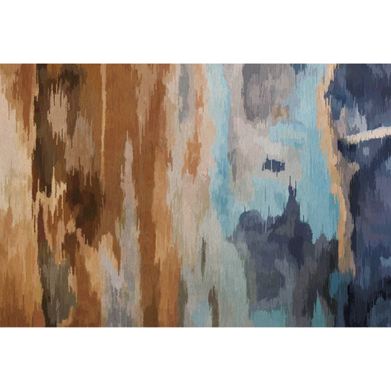 Stijlvol Modernisme Tapijt Multicolor Aquarel en Werveling Gestreept Patroon Tapijt Huisdier Vriendelijk Antislip Wasbaar Tapijt voor Decoratie