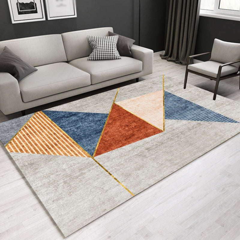 Casual hedendaags tapijt Multicolor geometrisch en gestreept patroon tapijt wasbaar huisdier-vriendelijk antislip tapijt voor de woonkamer