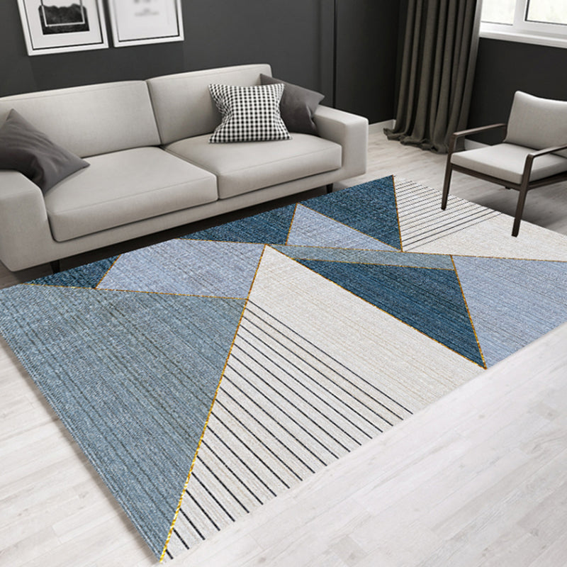 Casual hedendaags tapijt Multicolor geometrisch en gestreept patroon tapijt wasbaar huisdier-vriendelijk antislip tapijt voor de woonkamer