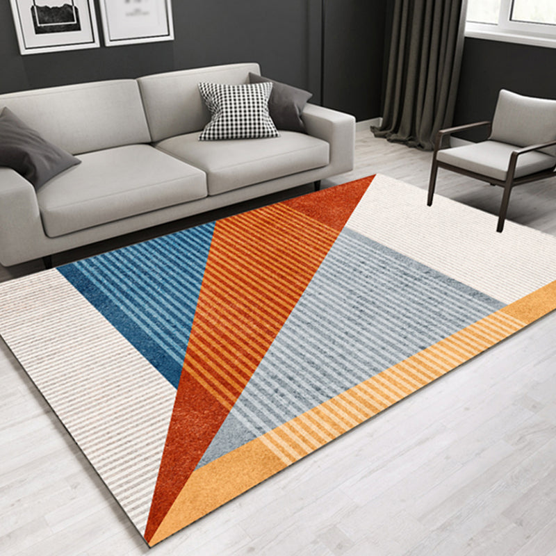 Casual hedendaags tapijt Multicolor geometrisch en gestreept patroon tapijt wasbaar huisdier-vriendelijk antislip tapijt voor de woonkamer
