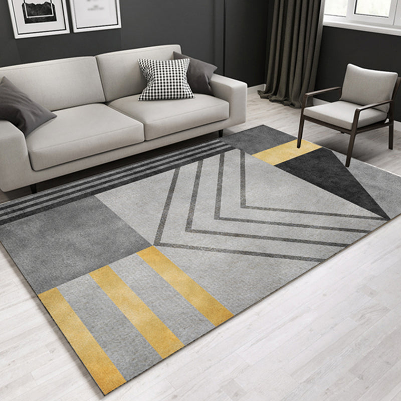 Casual hedendaags tapijt Multicolor geometrisch en gestreept patroon tapijt wasbaar huisdier-vriendelijk antislip tapijt voor de woonkamer
