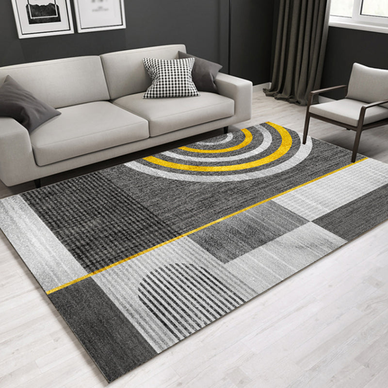 Casual hedendaags tapijt Multicolor geometrisch en gestreept patroon tapijt wasbaar huisdier-vriendelijk antislip tapijt voor de woonkamer