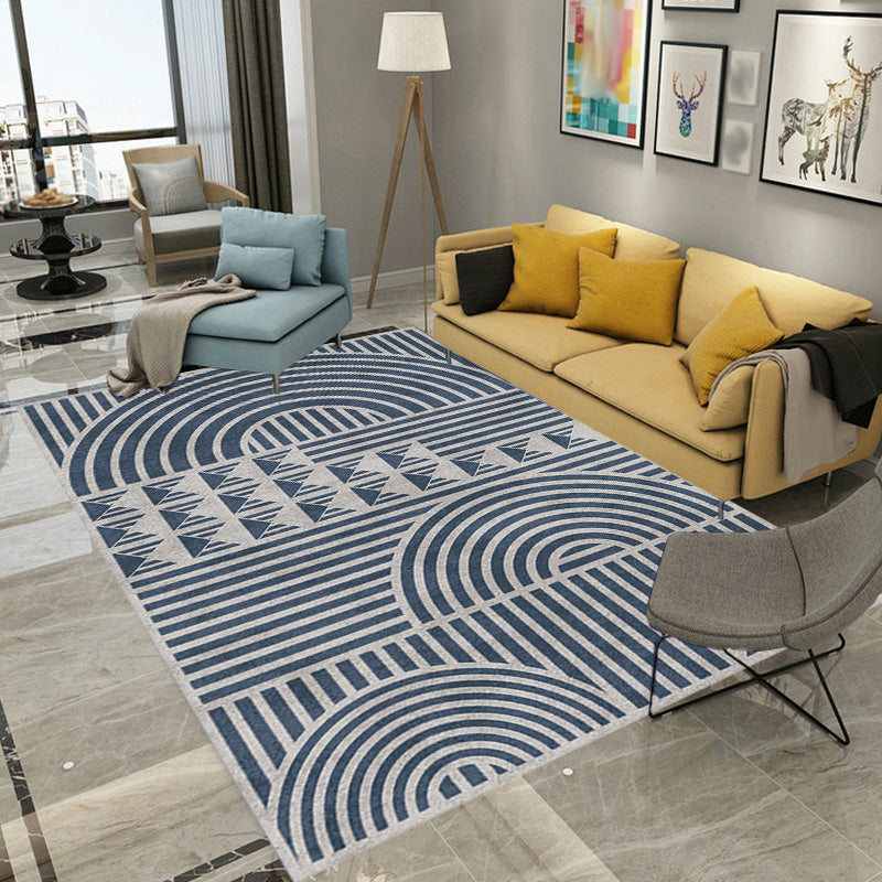 Creatief Modernistisch Tapijt Polyester Geometrisch en Streepmotief Tapijt Wasbaar Huisdiervriendelijk Antislip Tapijt voor de Woonkamer