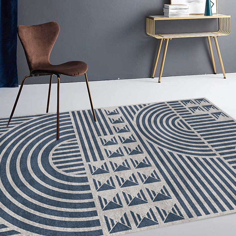 Creatief Modernistisch Tapijt Polyester Geometrisch en Streepmotief Tapijt Wasbaar Huisdiervriendelijk Antislip Tapijt voor de Woonkamer