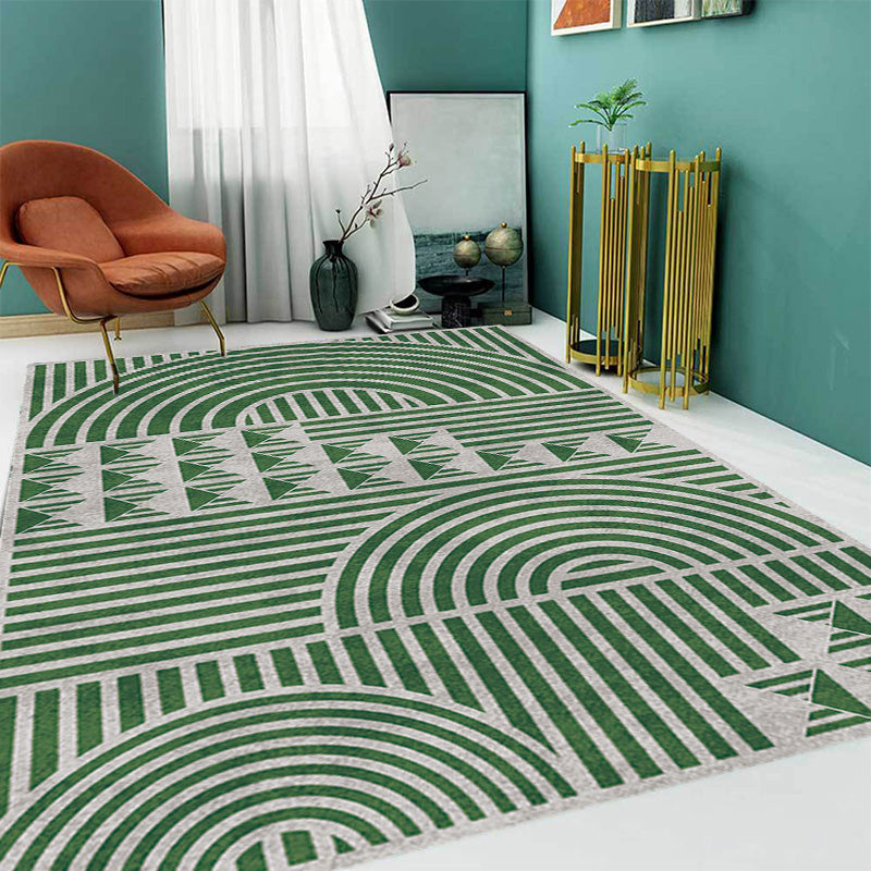 Creatief Modernistisch Tapijt Polyester Geometrisch en Streepmotief Tapijt Wasbaar Huisdiervriendelijk Antislip Tapijt voor de Woonkamer