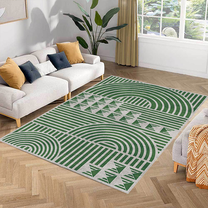 Creatief Modernistisch Tapijt Polyester Geometrisch en Streepmotief Tapijt Wasbaar Huisdiervriendelijk Antislip Tapijt voor de Woonkamer