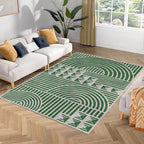 Creatief Modernistisch Tapijt Polyester Geometrisch en Streepmotief Tapijt Wasbaar Huisdiervriendelijk Antislip Tapijt voor de Woonkamer