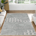 Creatief Modernistisch Tapijt Polyester Geometrisch en Streepmotief Tapijt Wasbaar Huisdiervriendelijk Antislip Tapijt voor de Woonkamer