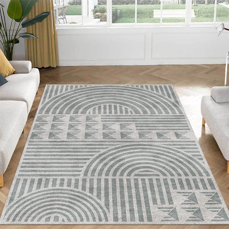 Creatief Modernistisch Tapijt Polyester Geometrisch en Streepmotief Tapijt Wasbaar Huisdiervriendelijk Antislip Tapijt voor de Woonkamer