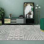 Creatief Modernistisch Tapijt Polyester Geometrisch en Streepmotief Tapijt Wasbaar Huisdiervriendelijk Antislip Tapijt voor de Woonkamer