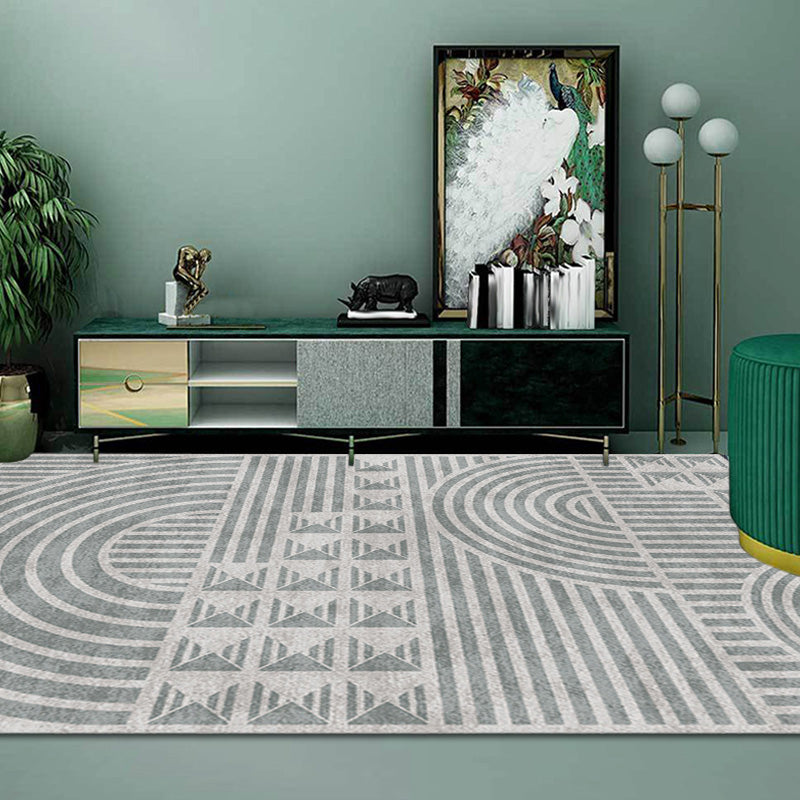 Creatief Modernistisch Tapijt Polyester Geometrisch en Streepmotief Tapijt Wasbaar Huisdiervriendelijk Antislip Tapijt voor de Woonkamer