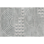 Creatief Modernistisch Tapijt Polyester Geometrisch en Streepmotief Tapijt Wasbaar Huisdiervriendelijk Antislip Tapijt voor de Woonkamer