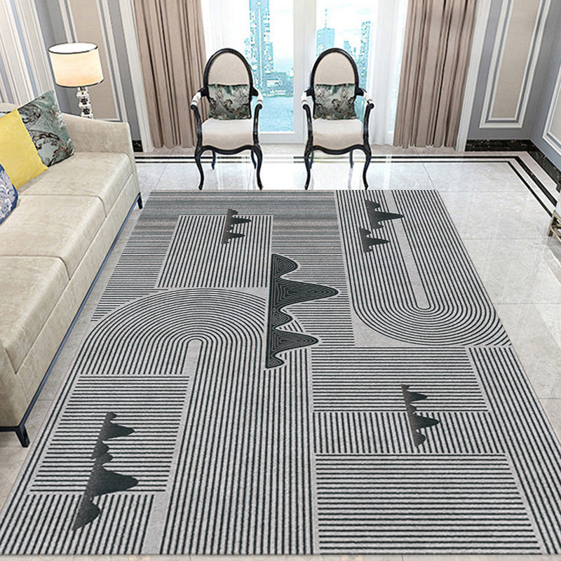 Stijlvolle Modernisme Tapijt Multicolored Gestreept Patroon Tapijt Huisdiervriendelijk Antislip Wasbaar Tapijt voor Decoratie