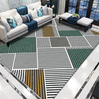 Stijlvolle Modernisme Tapijt Multicolored Gestreept Patroon Tapijt Huisdiervriendelijk Antislip Wasbaar Tapijt voor Decoratie