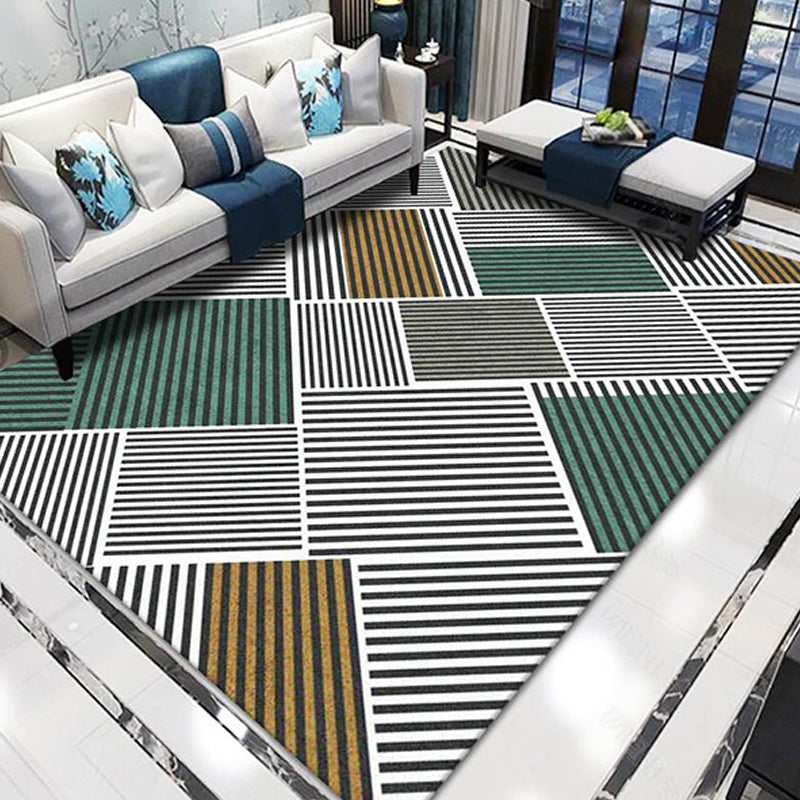 Stijlvolle Modernisme Tapijt Multicolored Gestreept Patroon Tapijt Huisdiervriendelijk Antislip Wasbaar Tapijt voor Decoratie