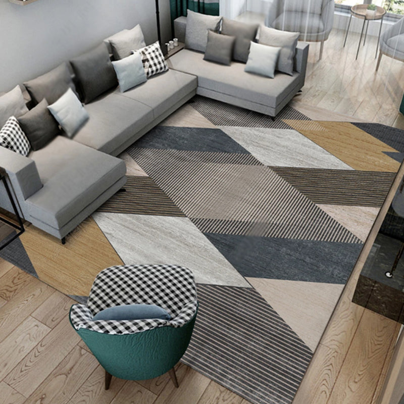 Stijlvolle Modernisme Tapijt Multicolored Gestreept Patroon Tapijt Huisdiervriendelijk Antislip Wasbaar Tapijt voor Decoratie