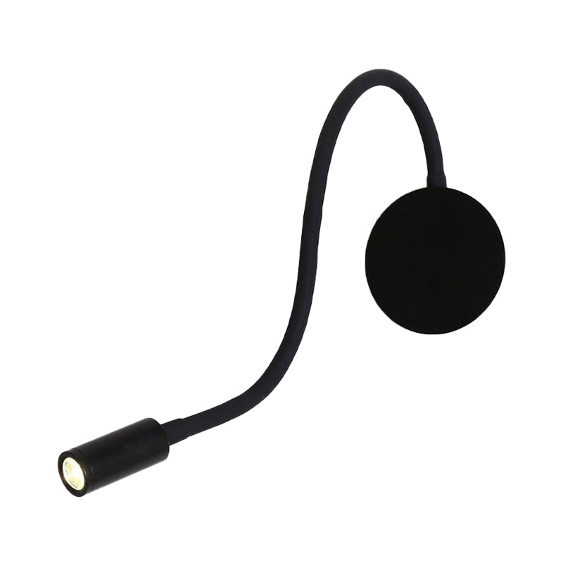 Verstelbare Cilinder Lezen Wandlamp Hedendaagse Silicoon en Metaal LED Zwart/Wit Wandlamp